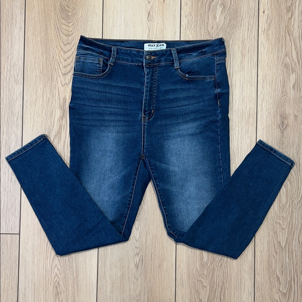 Wax Jean Collection Style # 90241 Women’s Deep Indigo Skinny Jeans - NWOT